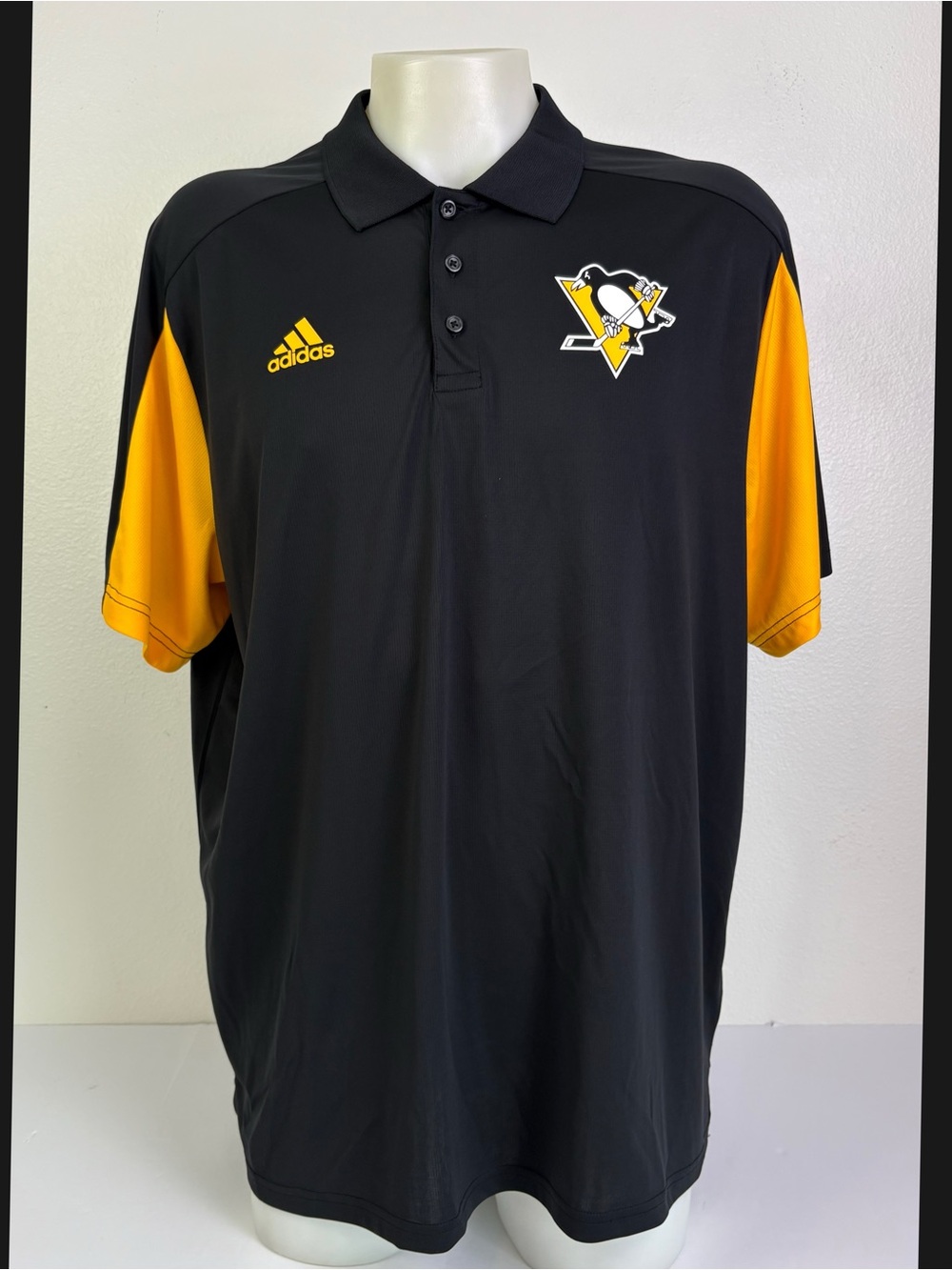 Adidas Pittsburgh Penguins NHL ClimaChill
Polo Shirt Men 2XL Black Gold